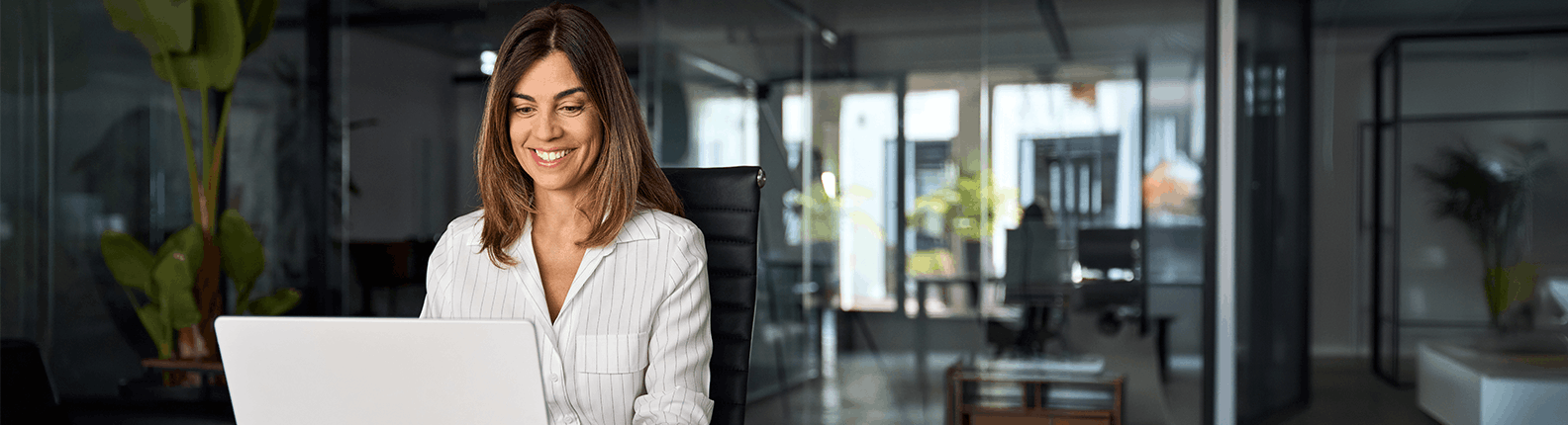Woman using laptop